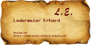 Ledermeier Erhard névjegykártya